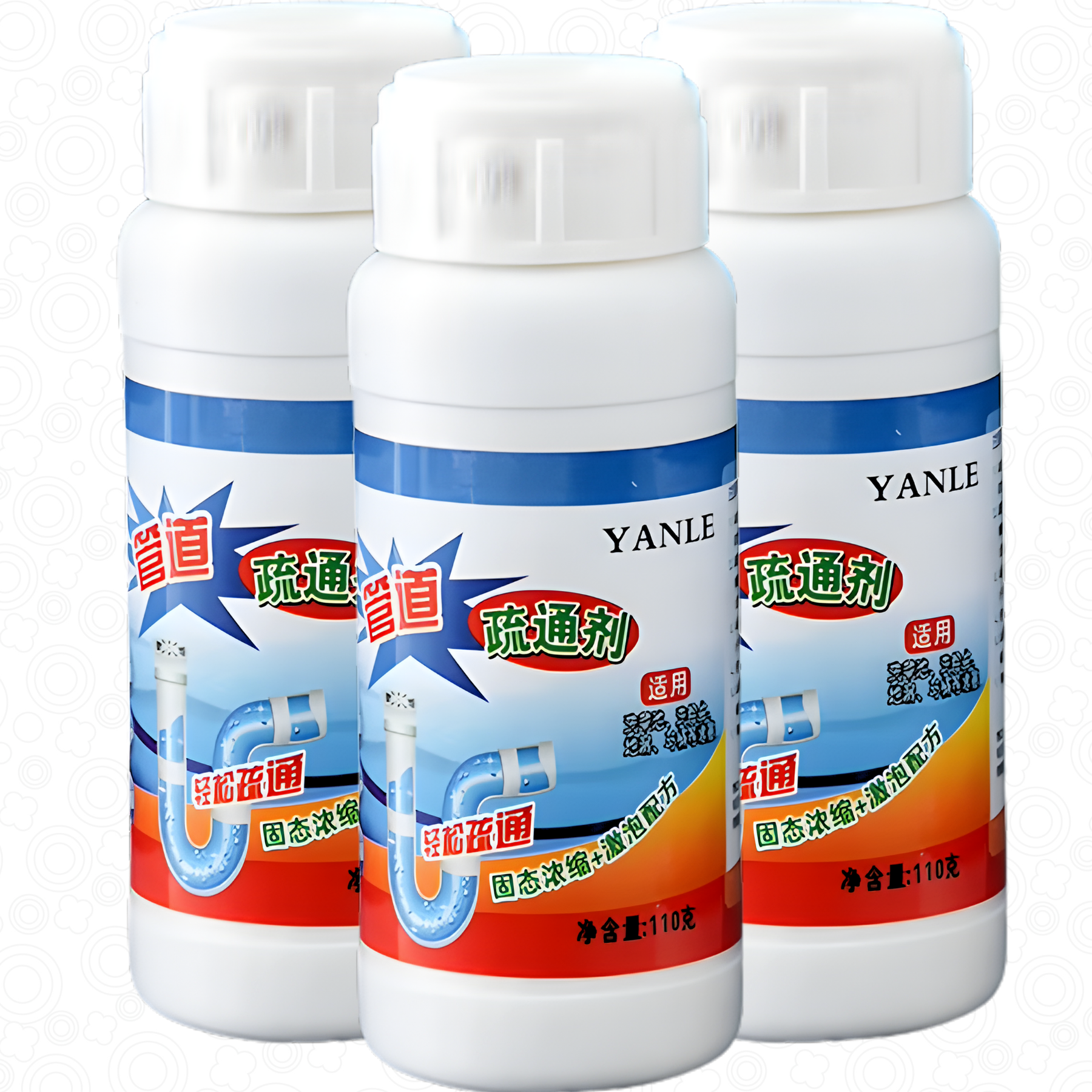 3 Polvo Destapa Cañerias Drenage 110g